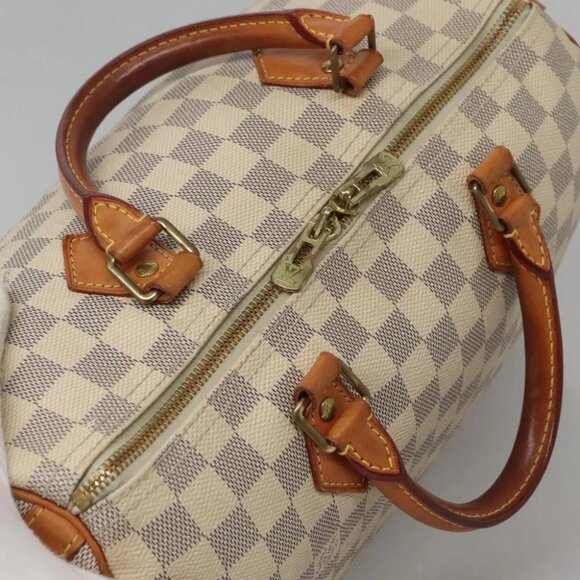 LOUIS VUITTON Damier Azur Speedy Bandouliere 30 Bag 2way N41052 LV Auth 127557 - Picture 7 of 16